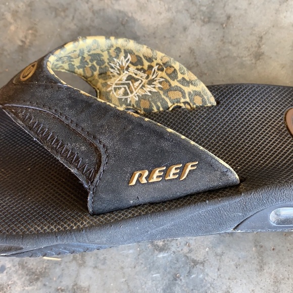 Reef Sandals Black/Leopard | Size: 8.5 - Picture 7 of 8